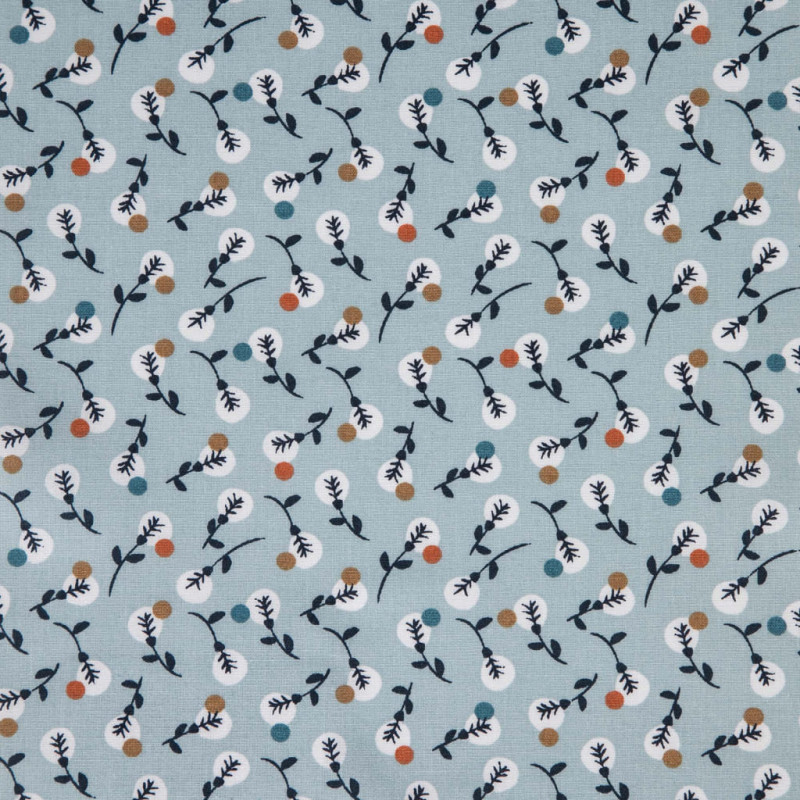 Algodón estampado LILIPAN Nilo / Índigo